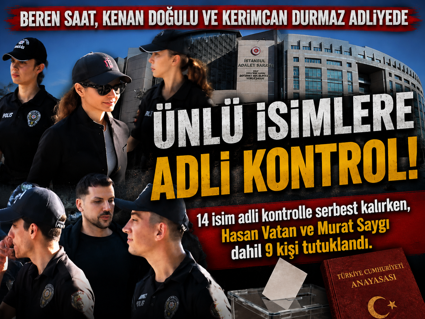 Ünlülere uyuşturucu operasyonunda 9 kişi tutuklandı