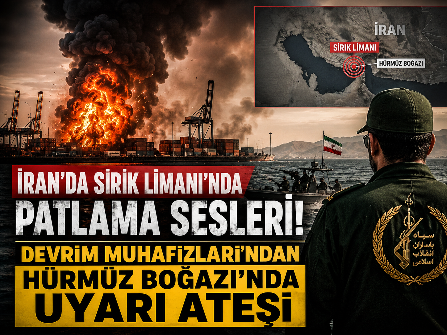 İran’da Sirik Limanı’nda patlama sesleri: Devrim Muhafızları’ndan Hürmüz Boğazı’nda uyarı ateşi