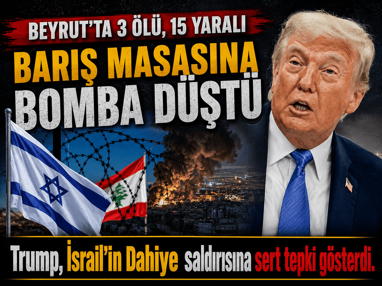 Trump’tan İsrail’e Beyrut tepkisi: O saldırı olmamalıydı
