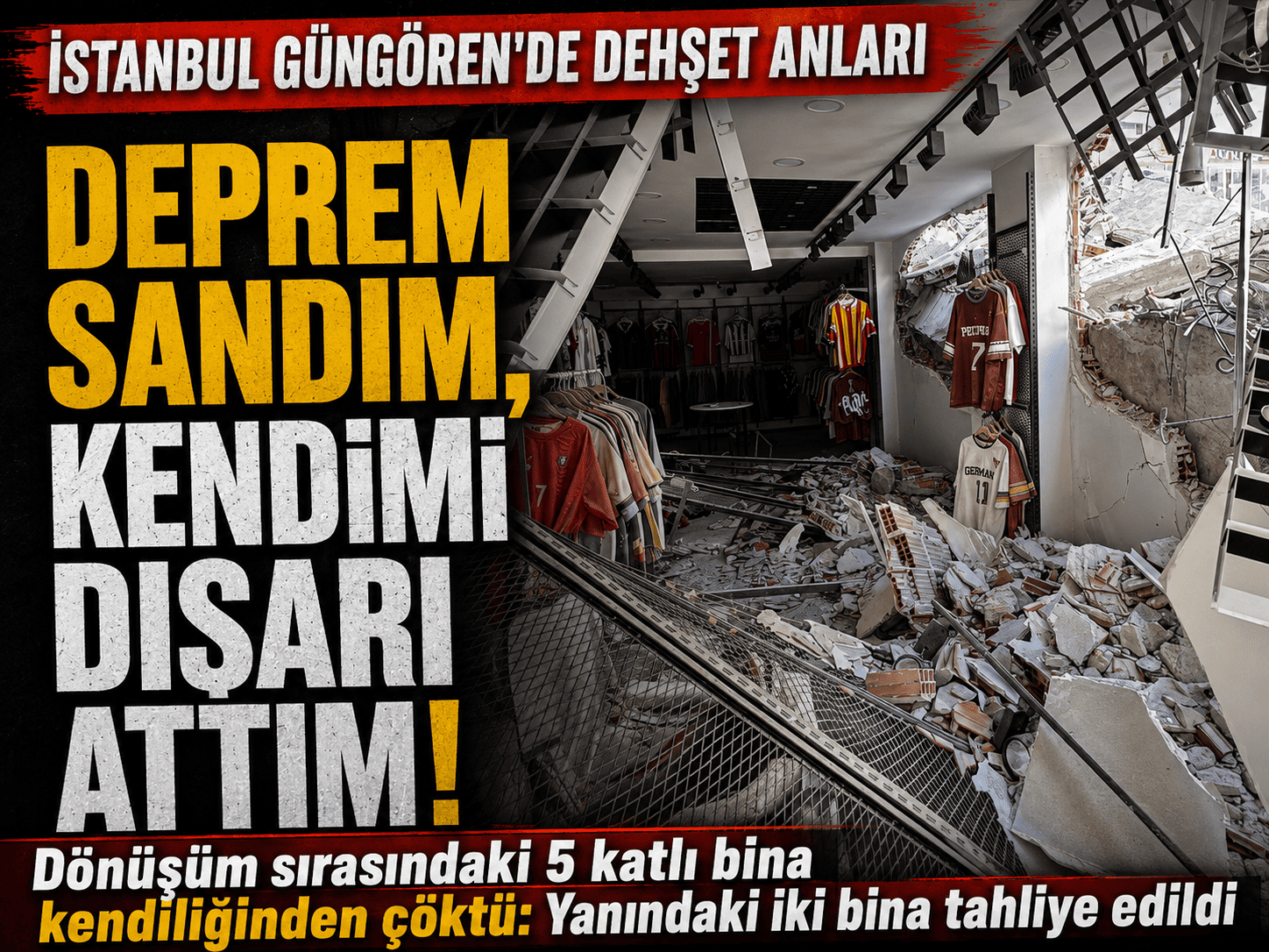 Güngören’de yıkım faciası: 2 apartman boşaltıldı