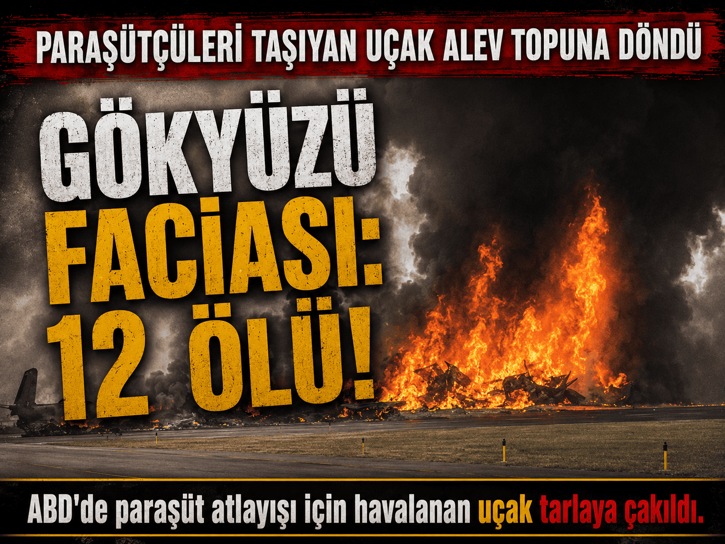 ABD'de uçak tarlaya çakıldı: Çok sayıda ölü var!