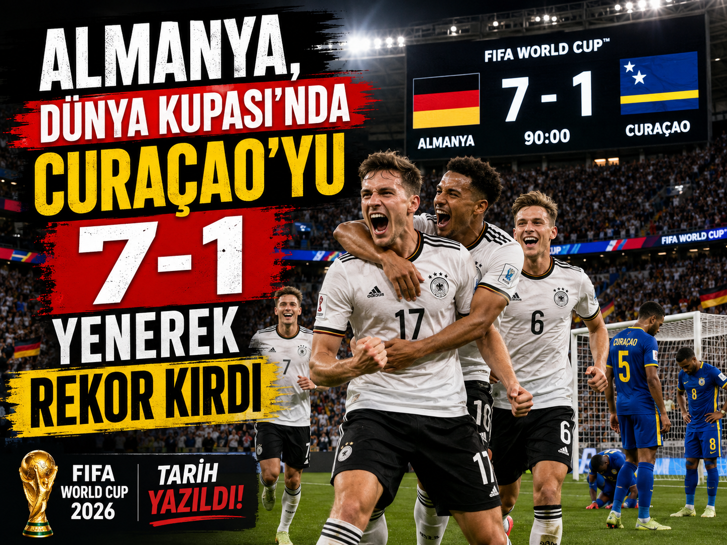 Almanya, Dünya Kupası’nda Curaçao’yu 7-1 yenerek rekor kırdı