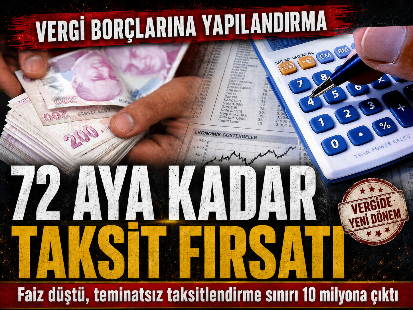 Vergi borçlarına 72 ay taksit imkanı resmileşti