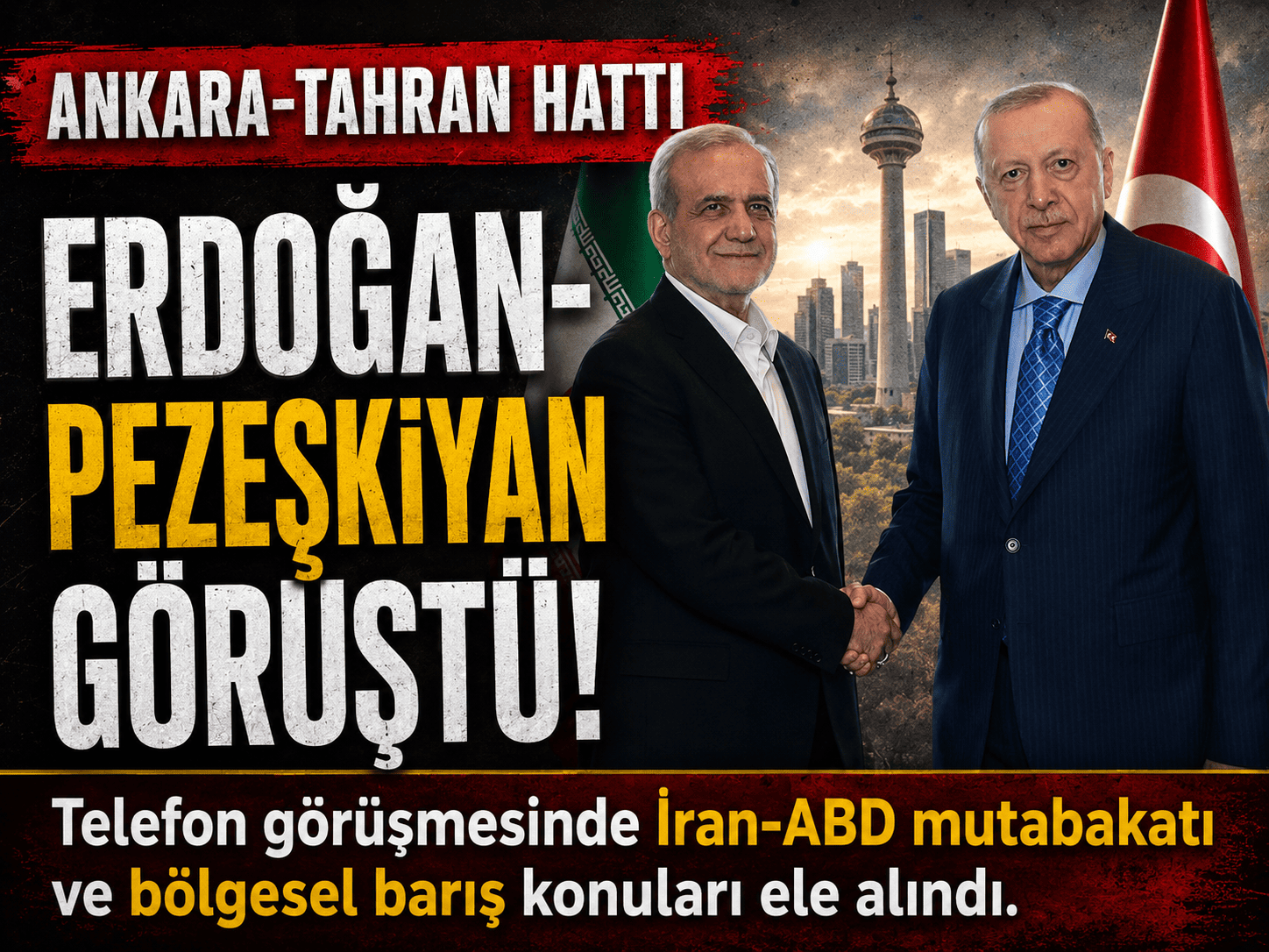 Erdoğan’dan Pezeşkiyan’a barış süreci için destek