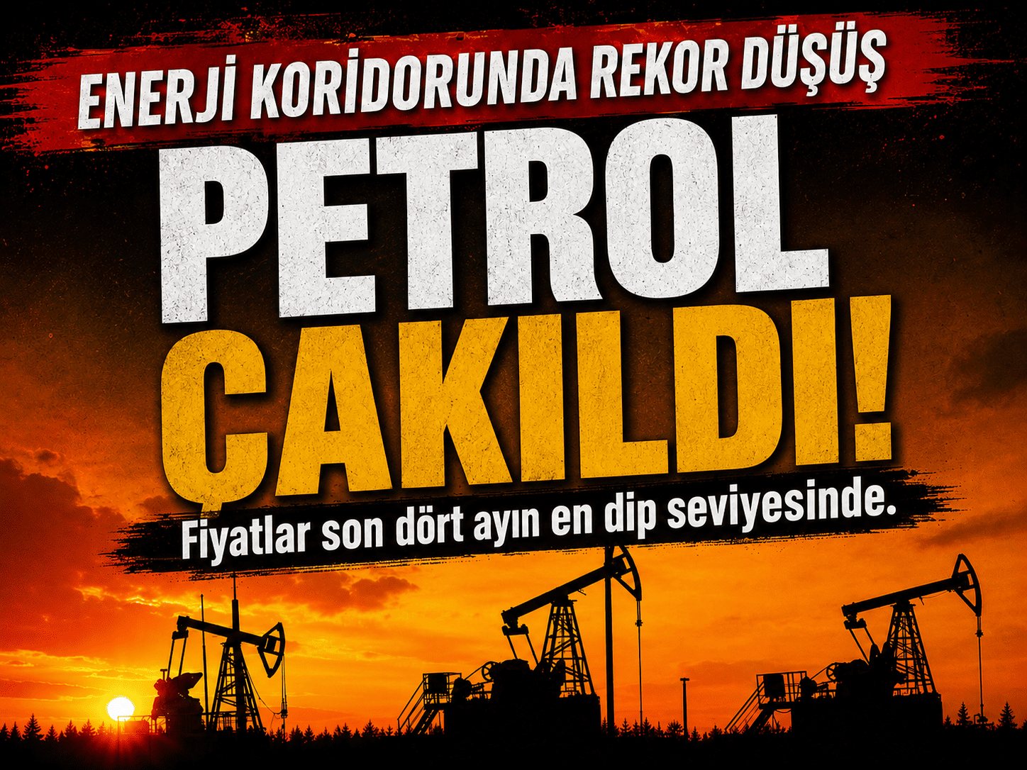 Brent petrol 4 ayın en düşük seviyesine indi