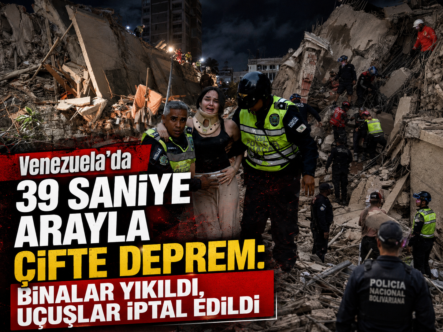 Venezuela’da 39 saniye arayla çifte deprem: Binalar yıkıldı, uçuşlar iptal edildi