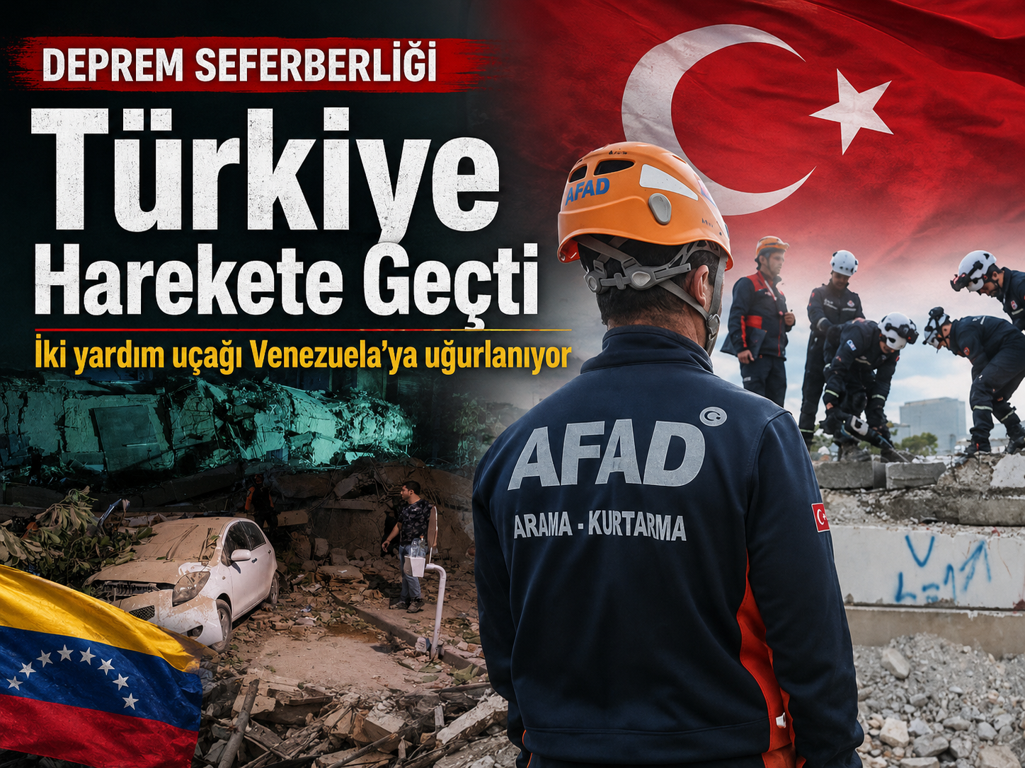 Türkiye'den Venezuela'ya arama kurtarma desteği: 2 uçak yola çıkıyor