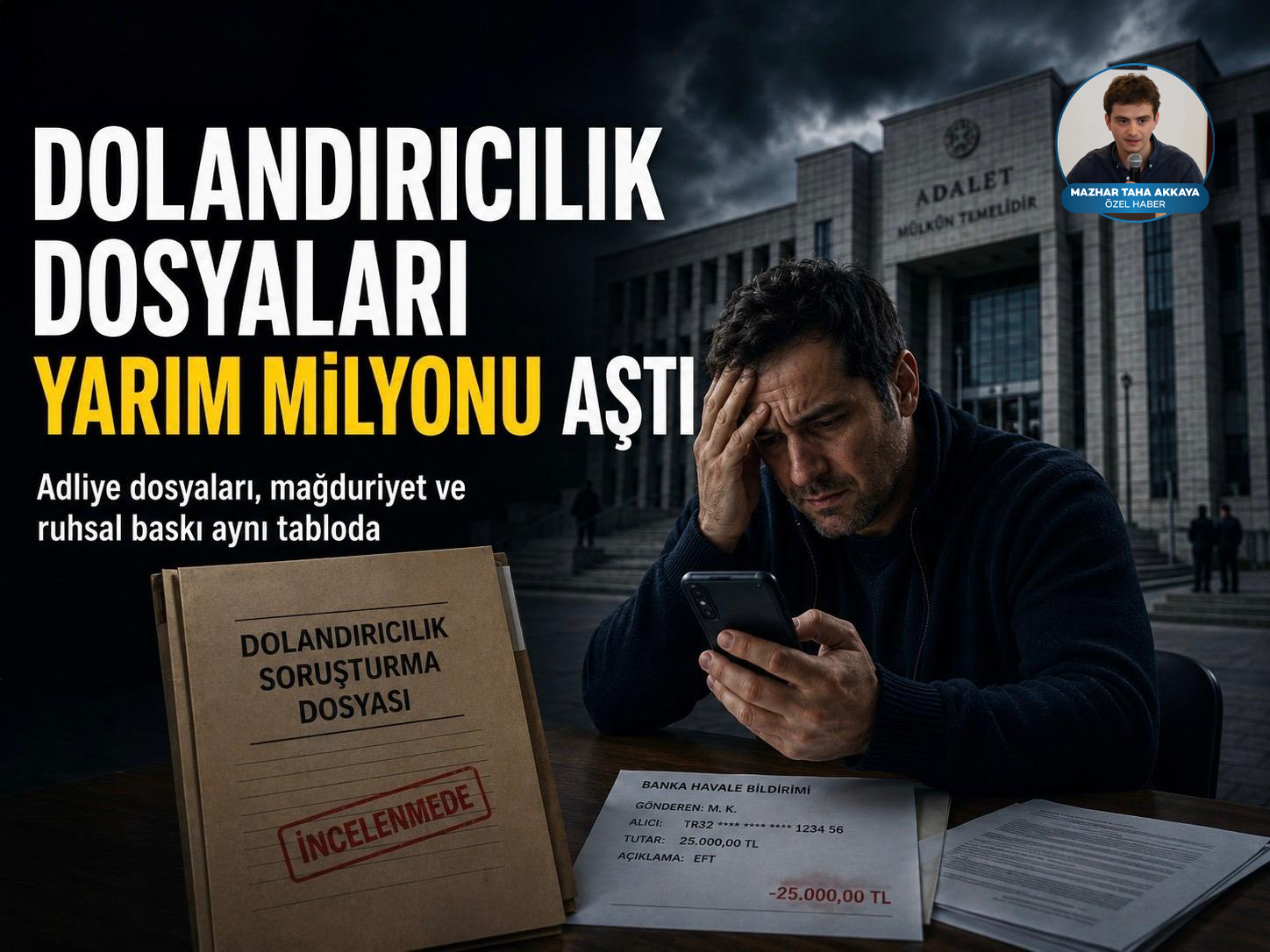 Dolandırıcılık dosyaları yarım milyonu aştı