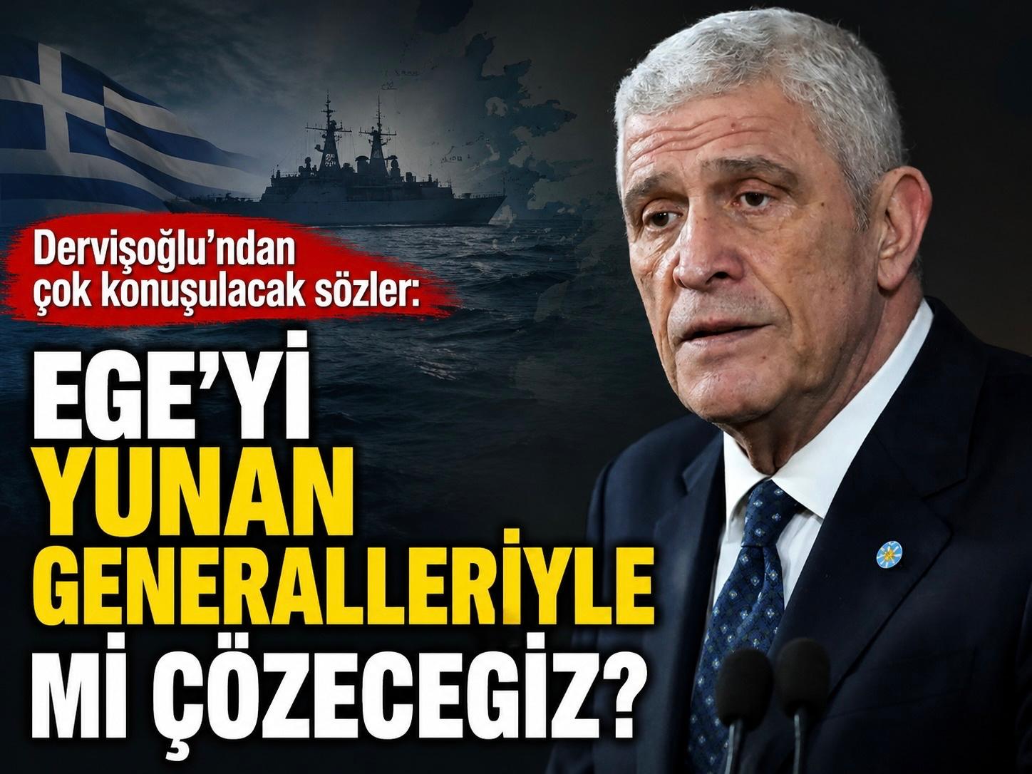 Dervişoğlu'ndan çok konuşulacak sözler: Ege'yi Yunan generalleriyle mi çözeceğiz?