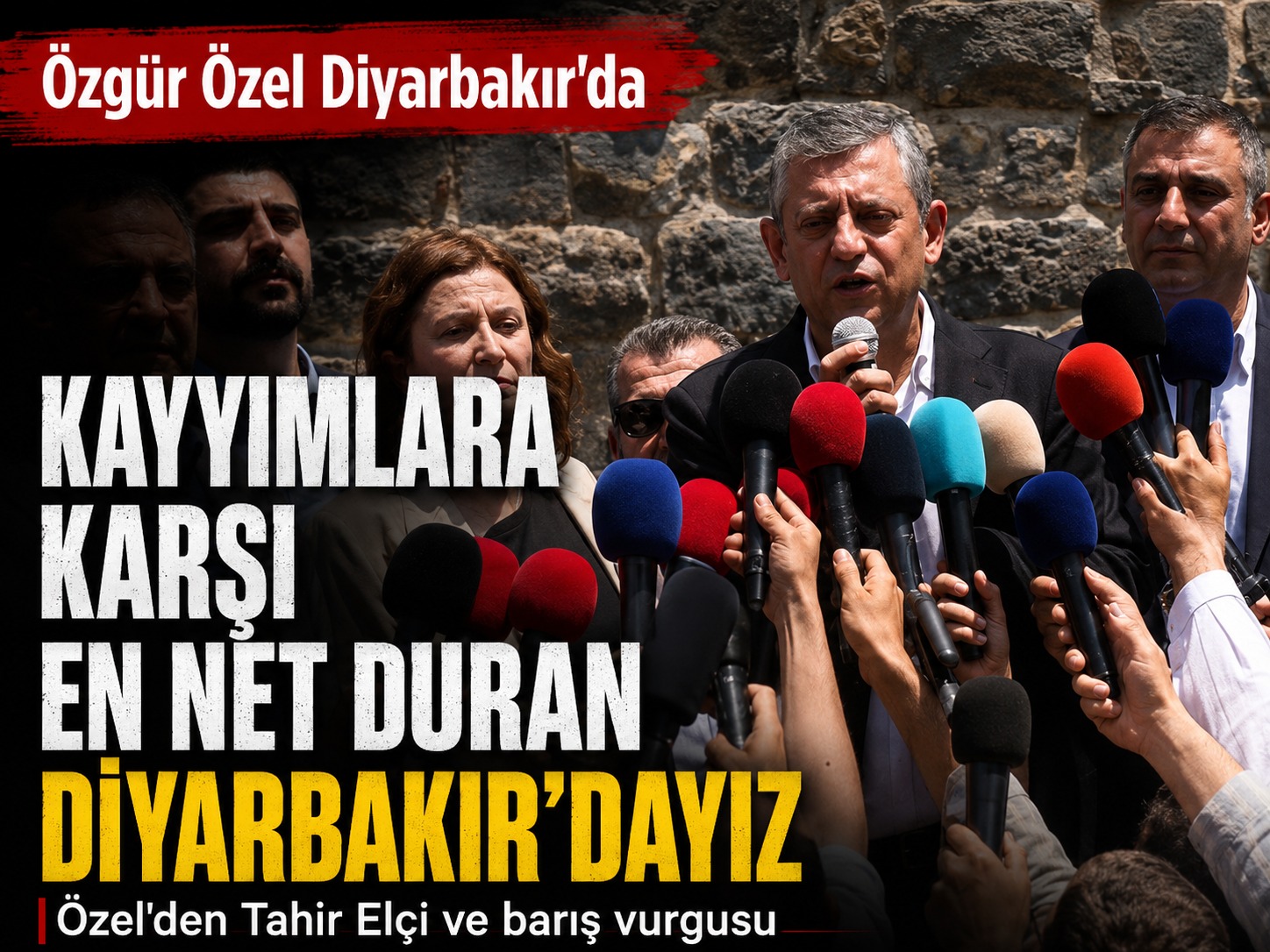 Özgür Özel Diyarbakır'da Demirtaş'ın selamını iletti: Kayyımlara karşı en net duran kentteyiz