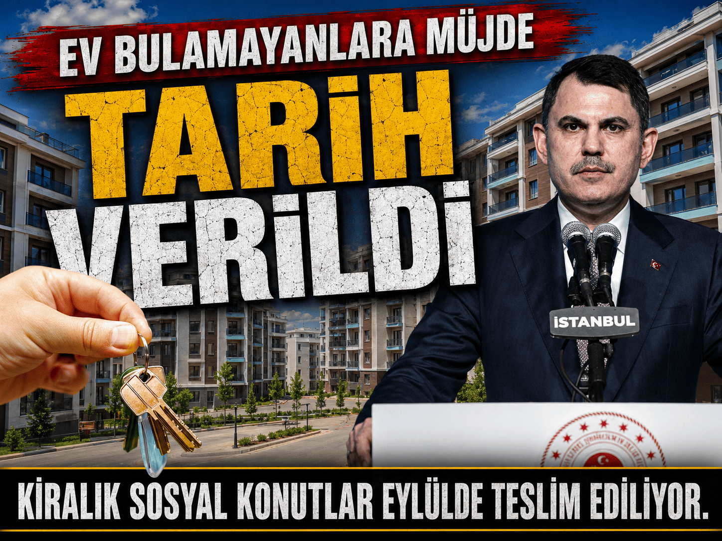 Bakan Kurum’dan ihtiyaç sahiplerine kiralık konut müjdesi
