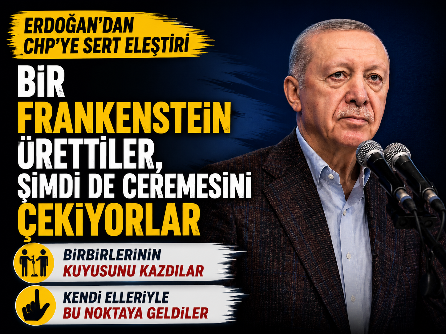 Erdoğan'dan sert mesajlar: CHP Frankenstein üretti, ceremesini çekiyor