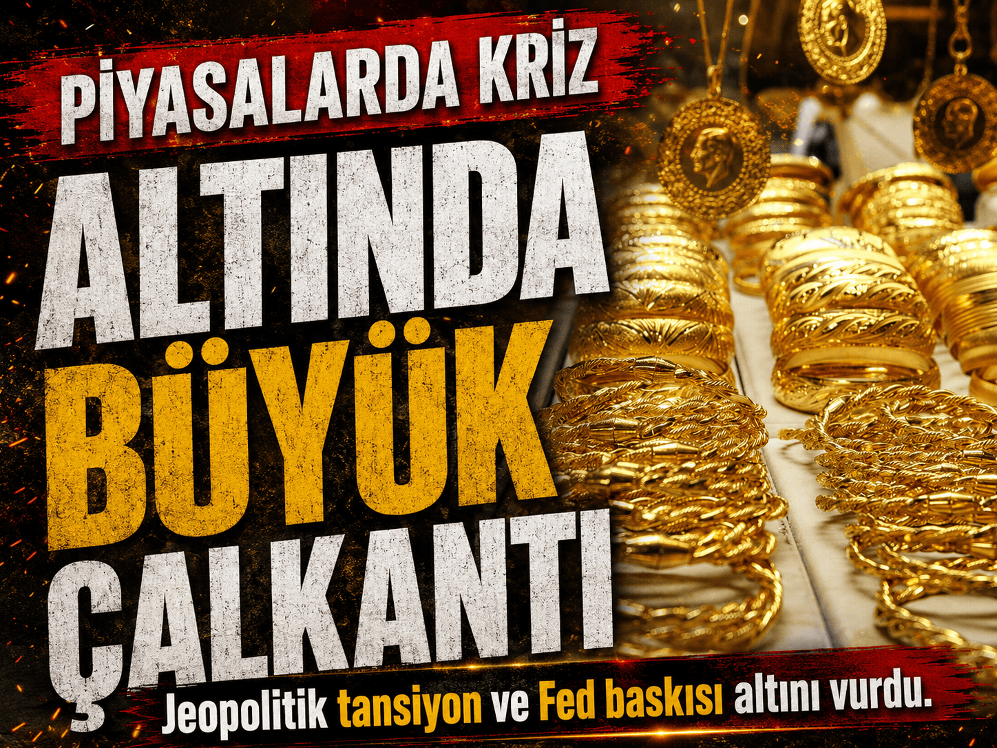 Altın fiyatları çakıldı: Piyasada Fed ve İran baskısı