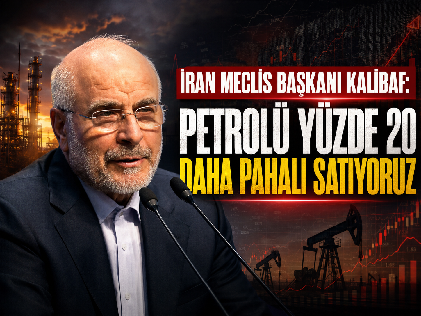 İran Meclis Başkanı Kalibaf: Petrolü yüzde 20 daha pahalı satıyoruz