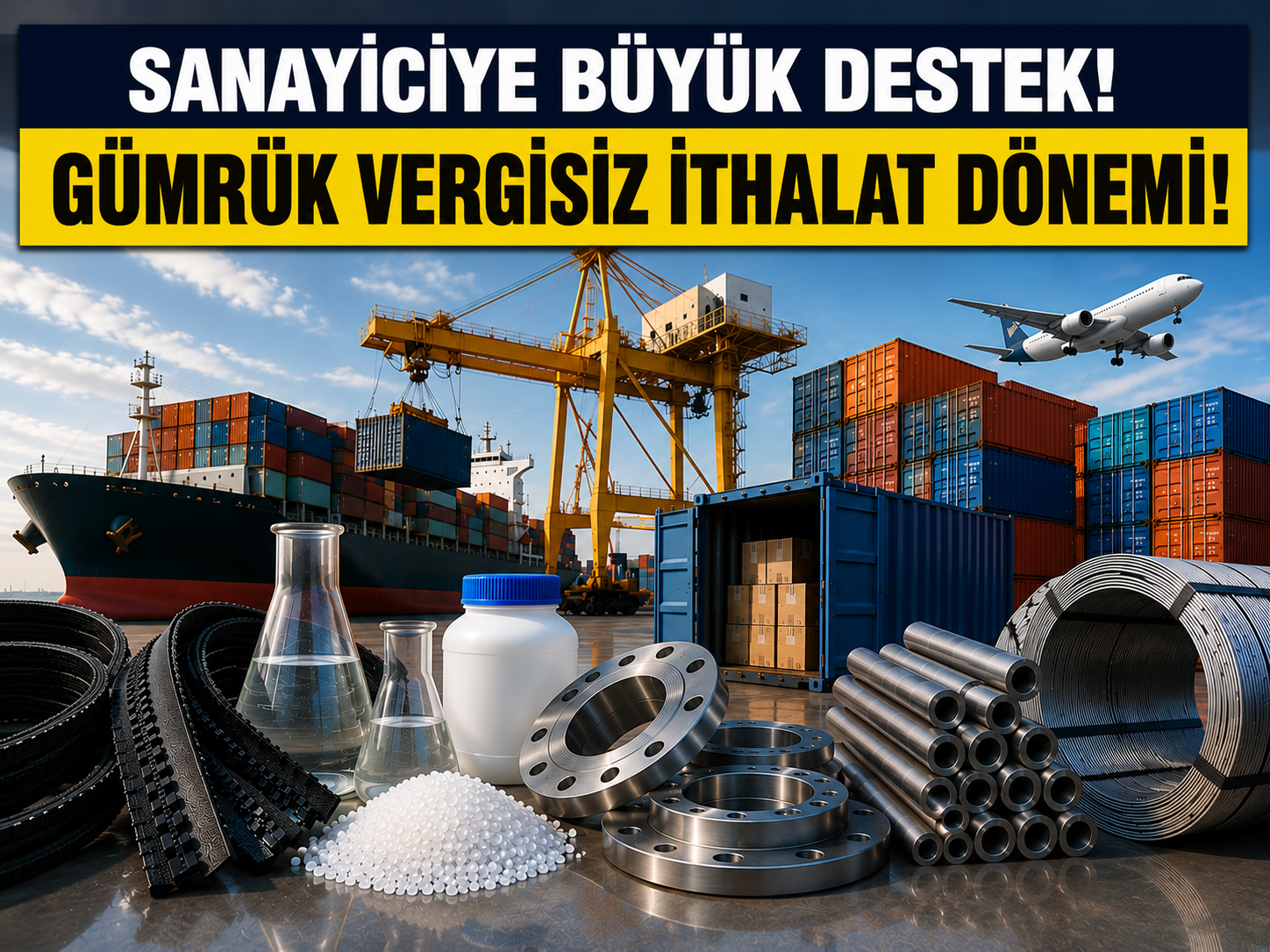 Bazı sanayi ürünlerinde gümrük vergisiz ithalat kararı