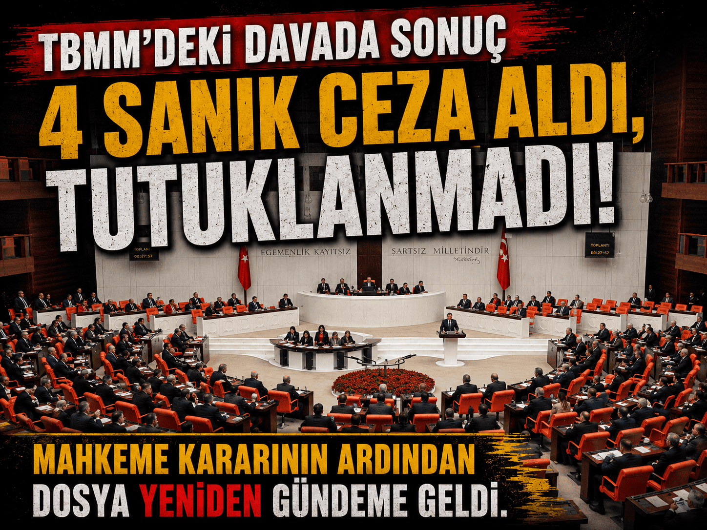 Hapis cezası verildi, tutuklama çıkmadı!