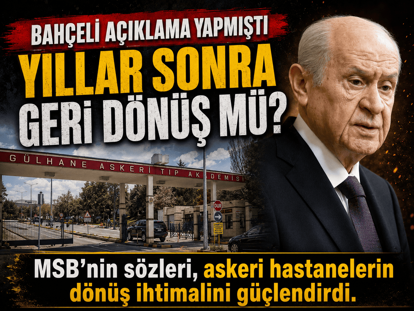 Askeri hastaneler geri mi dönüyor? MSB'den yeşil ışık
