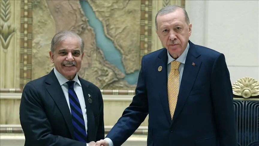Cumhurbaşkanı Erdoğan, Pakistan Başbakanı Şahbaz Şerif ile bir araya geldi