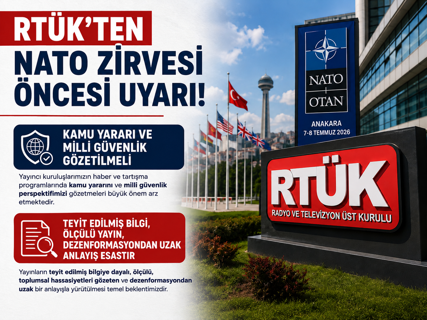RTÜK'ten NATO Zirvesi öncesi yayıncılara uyarı