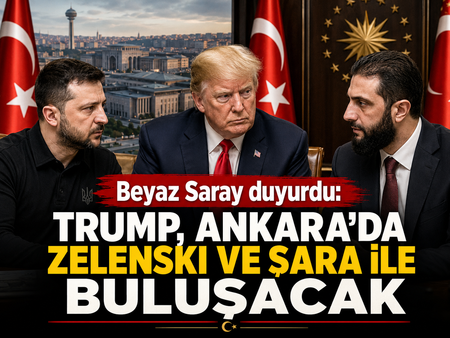 Beyaz Saray duyurdu: Trump, Ankara'da Zelenski ve Şara ile buluşacak