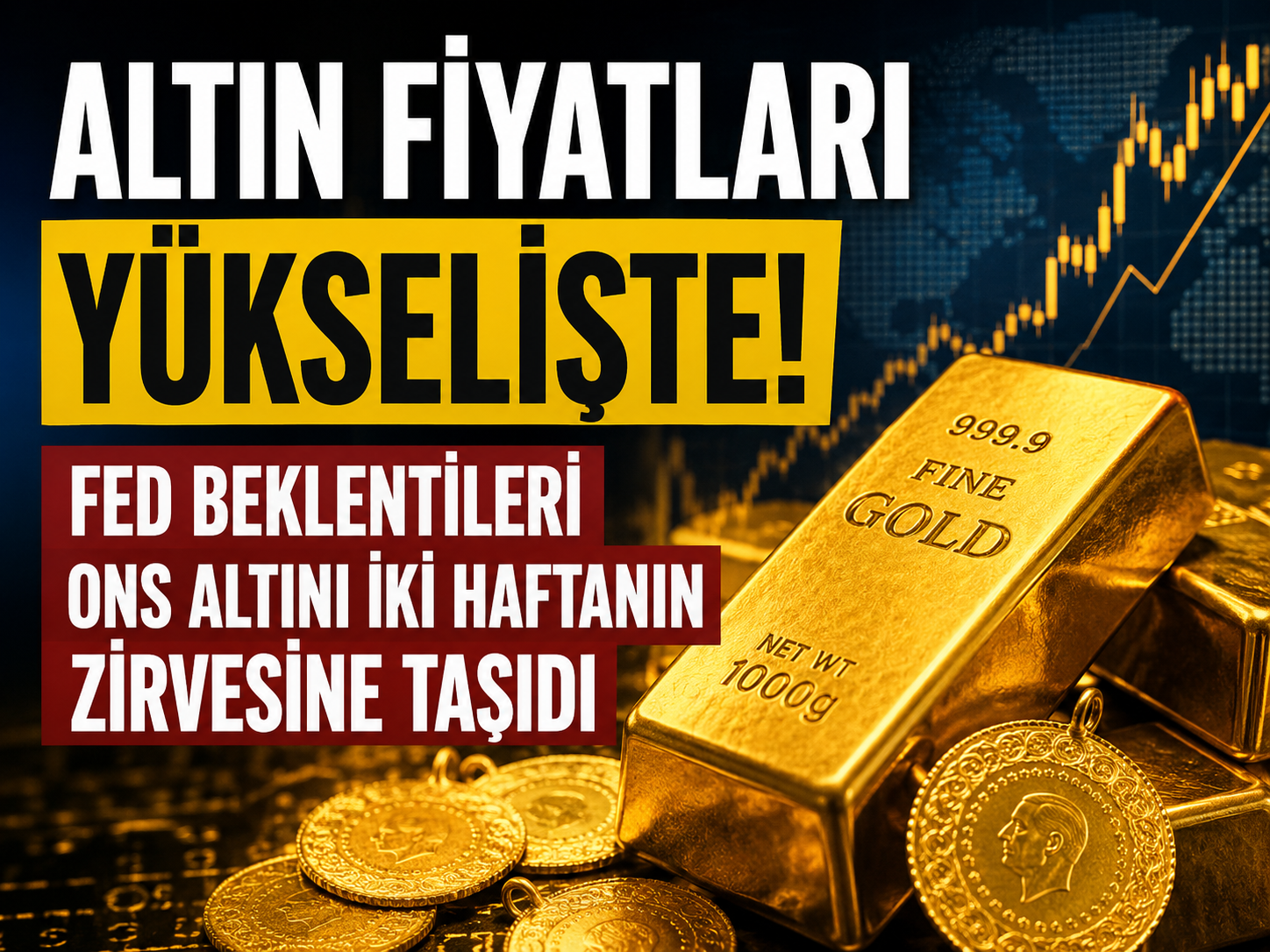Altın fiyatları Fed beklentileriyle yükselişte!