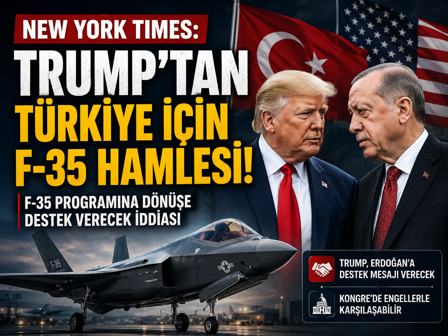 Trump’tan F-35 sürprizi! Türkiye’nin programa dönüşüne yeşil ışık iddiası