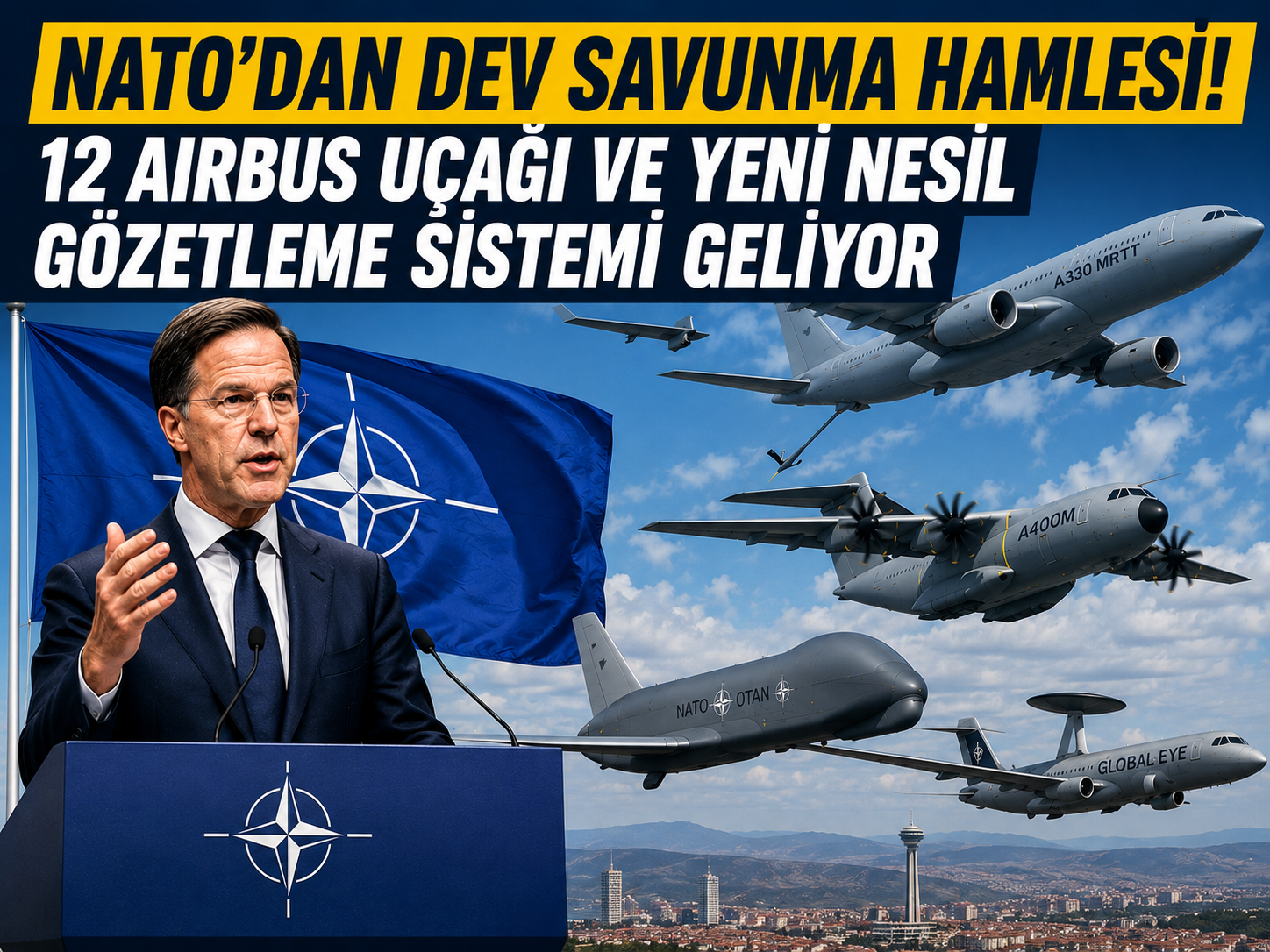 NATO’dan dev savunma hamlesi! 12 Airbus uçağı ve yeni nesil gözetleme sistemi geliyor