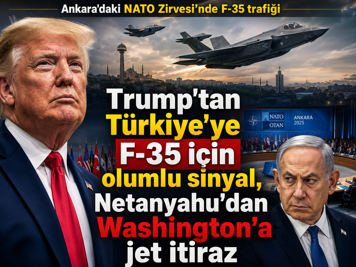 Trump'tan Türkiye'ye F-35 için olumlu sinyal, Netanyahu'dan Washington'a jet itiraz
