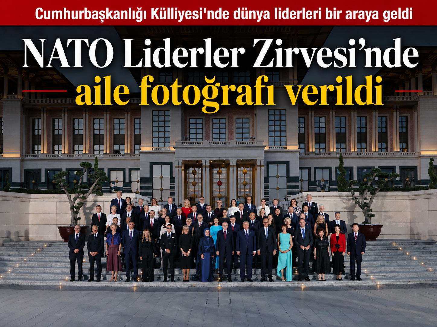 NATO Liderler Zirvesi’nde aile fotoğrafı verildi