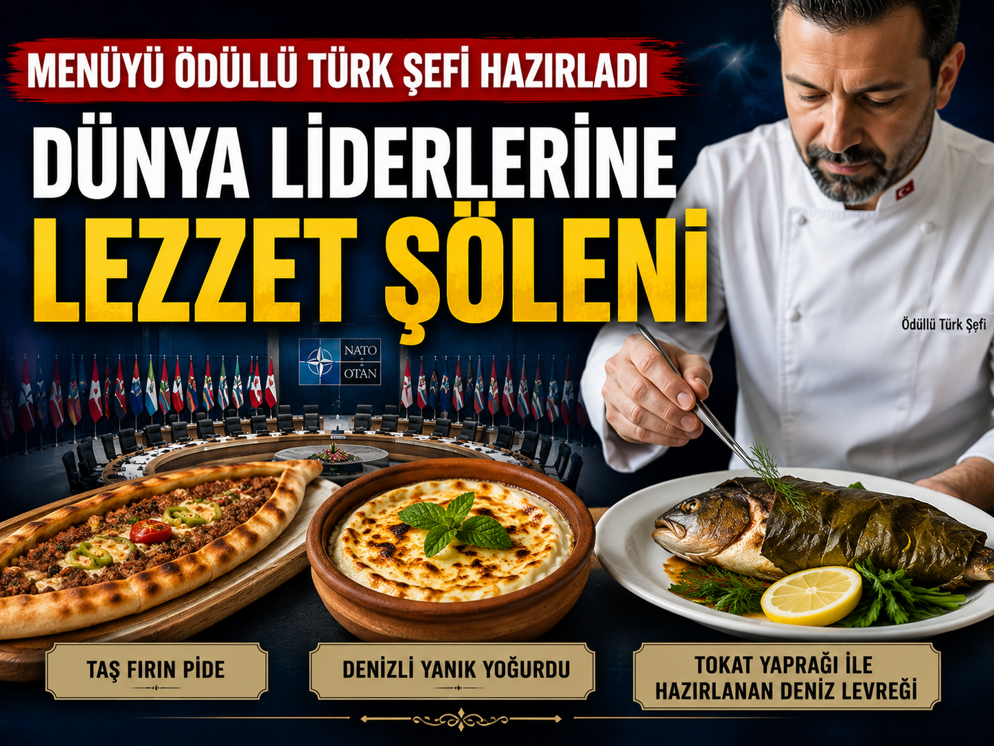 Dünya liderlerine Türk ziyafeti: Menü ödüllü şeften