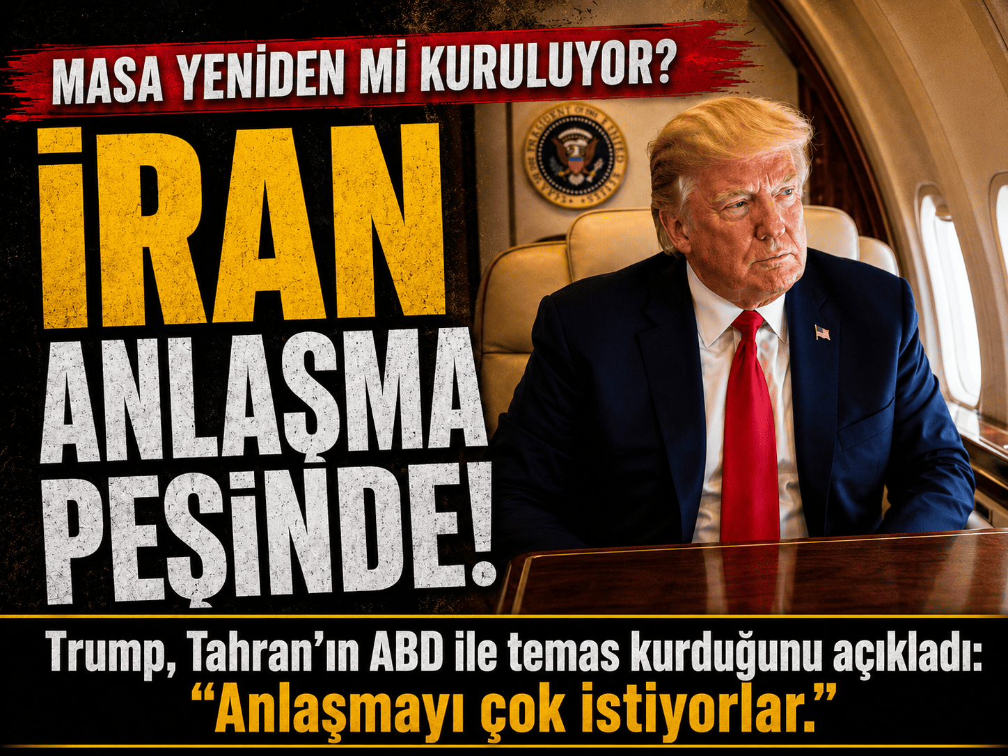 Trump’tan dönüş yolunda İran çıkışı: Anlaşmayı çok istiyorlar