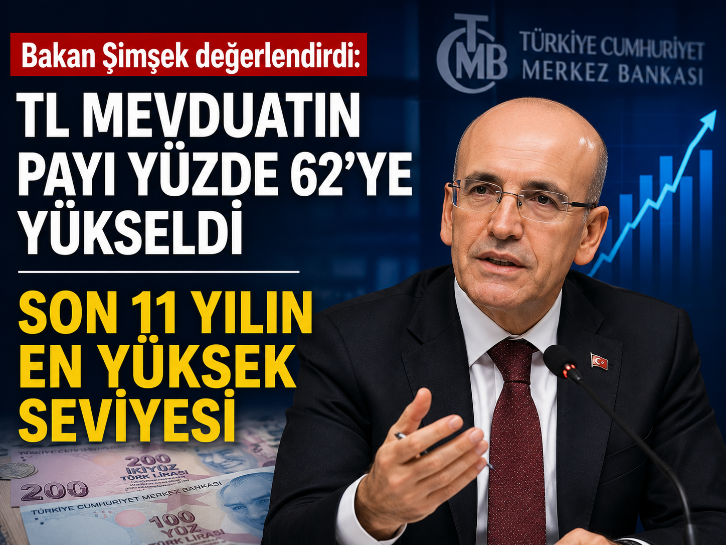 TL mevduatta 11 yılın zirvesi: Bakan Şimşek'ten dikkat çeken değerlendirme