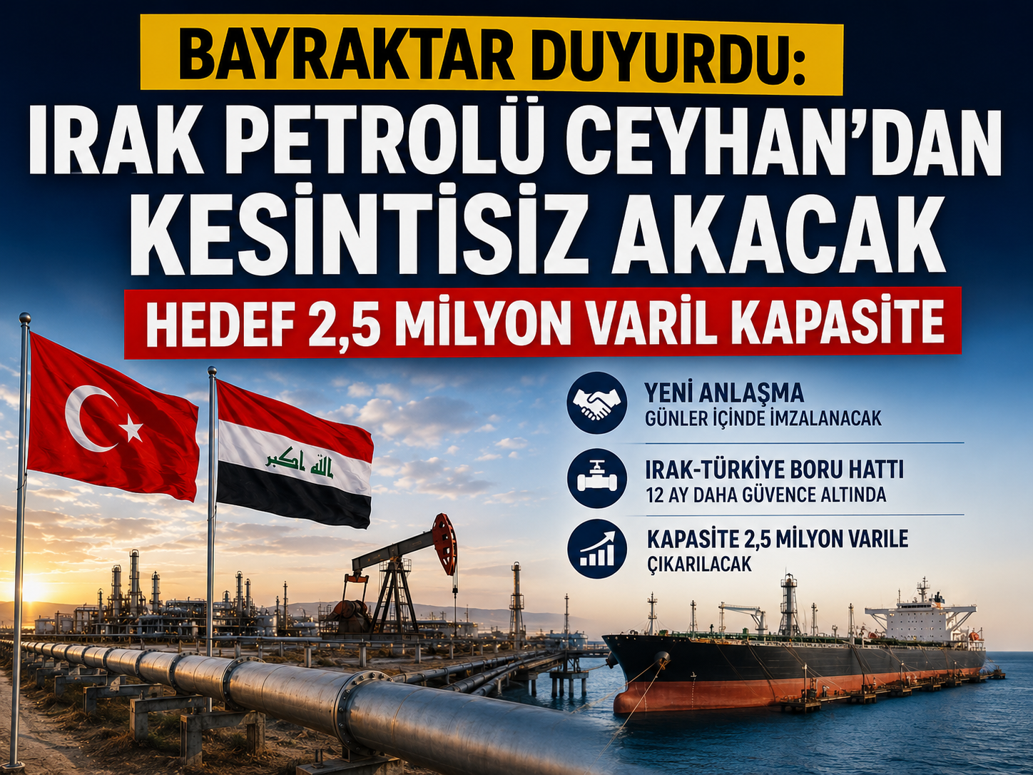 Irak-Türkiye petrol boru hattında yeni dönem: İhracat 1 yıl daha sürecek