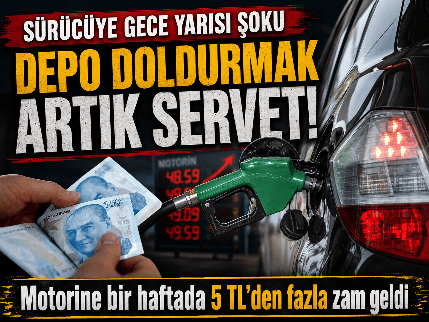 Depolar cep yakacak! Motorine 3,08 TL zam geldi