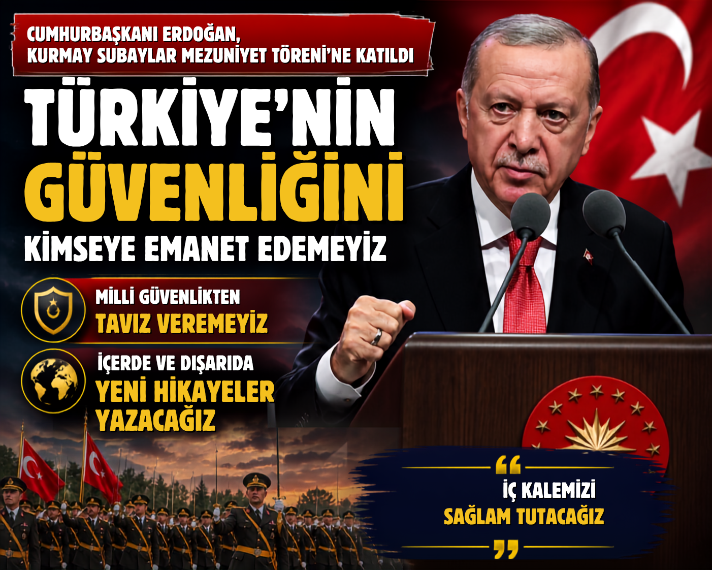 Erdoğan: Milli güvenlikten taviz veremeyiz