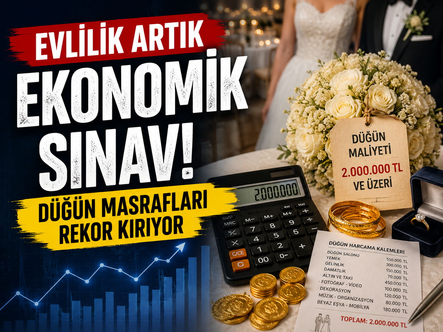Evlilik artık ekonomik sınav! Düğün masrafları rekor kırıyor