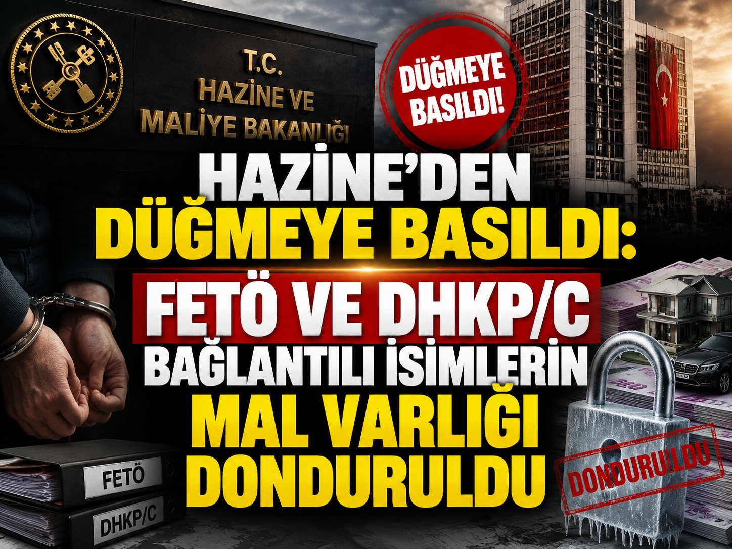 Hazine’den düğmeye basıldı: FETÖ ve DHKP/C bağlantılı isimlerin mal varlığı donduruldu