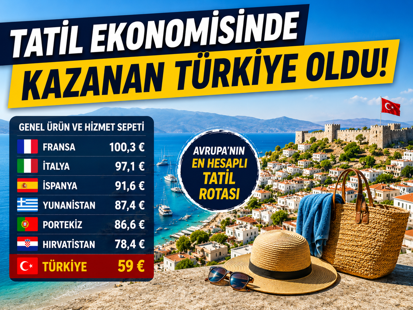 Tatil ekonomisinin maliyet haritası: Türkiye ilk sırada