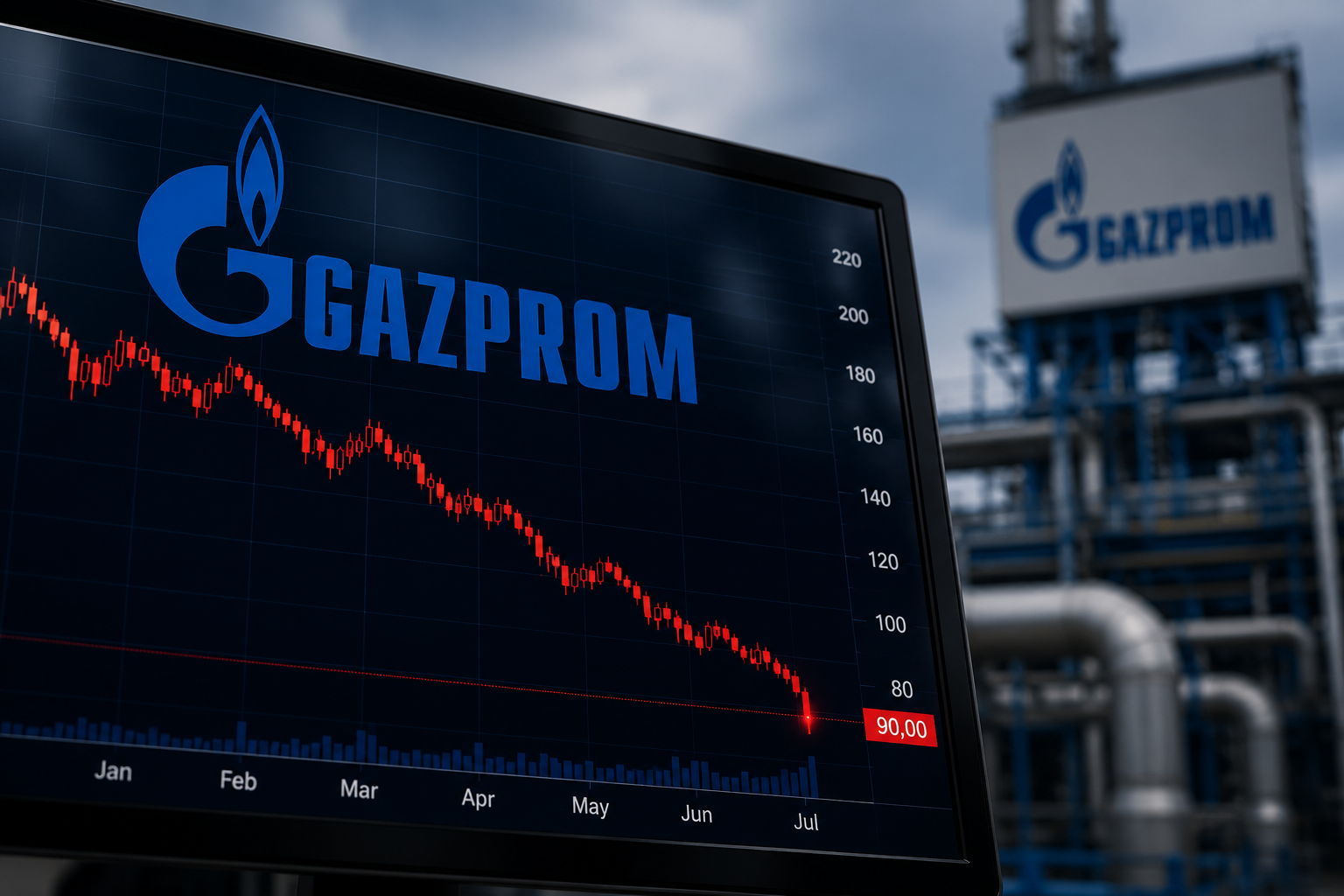 Gazprom’da tarihi düşüş: Hisseler 17 yılın dibinde