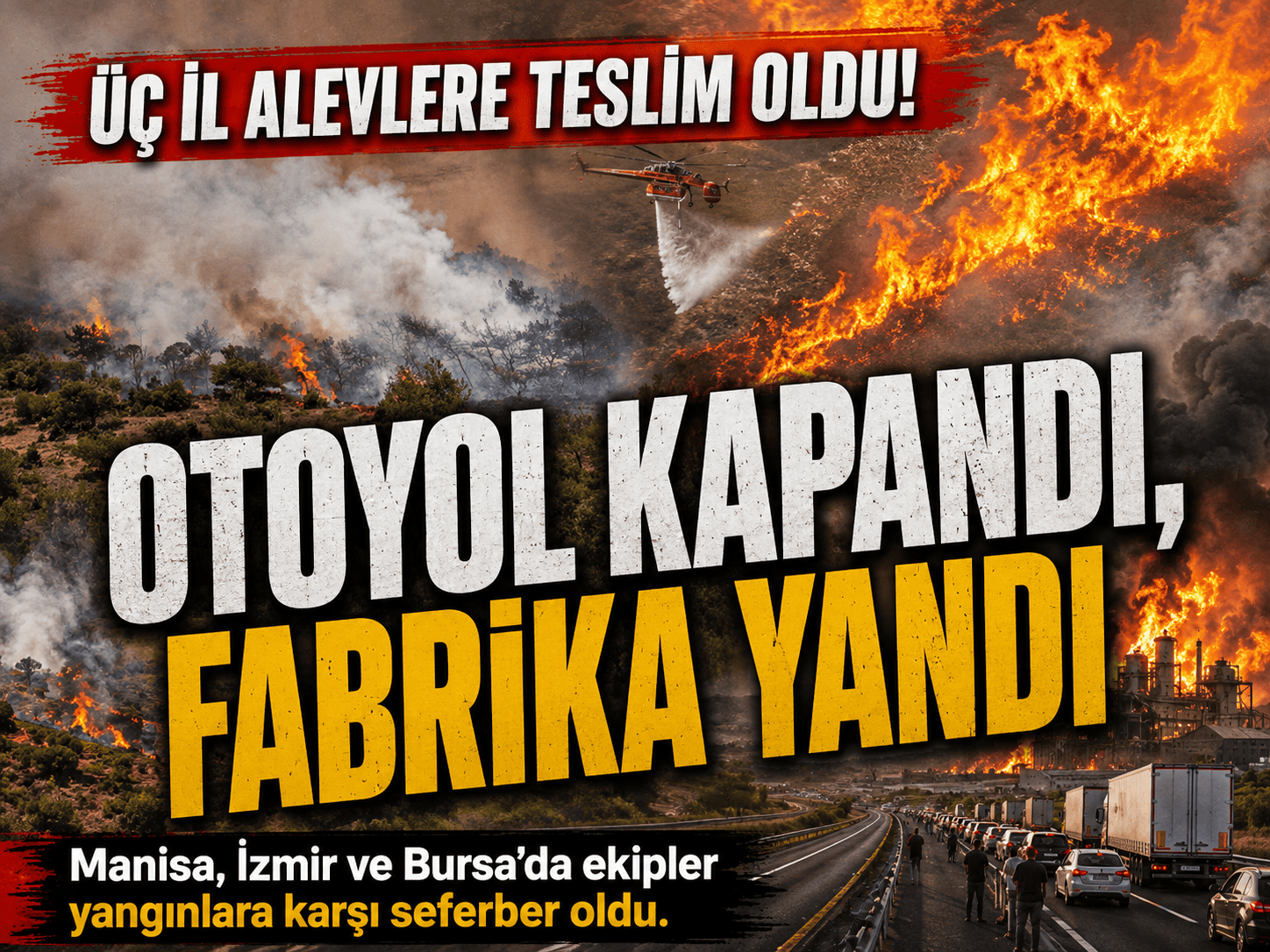 Türkiye’nin batısında yangın alarmı! Üç ilde kâbus gibi gün