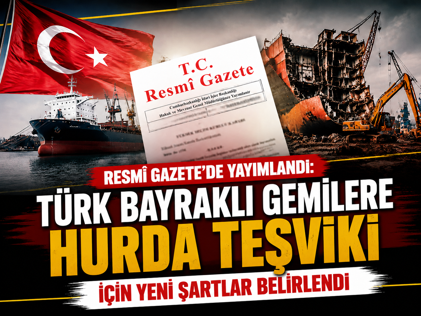 Resmi Gazete'de yayımlandı: Türk bayraklı gemilere hurda teşviki için yeni şartlar belirlendi
