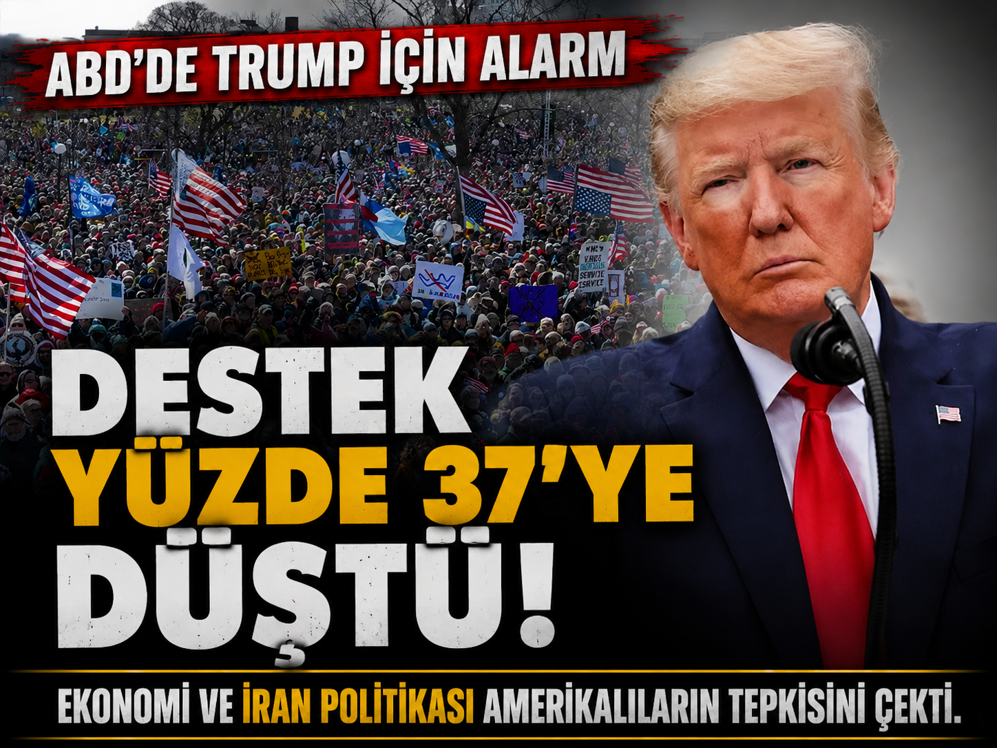 Trump’a anket şoku! Destek oranı dibe vurdu