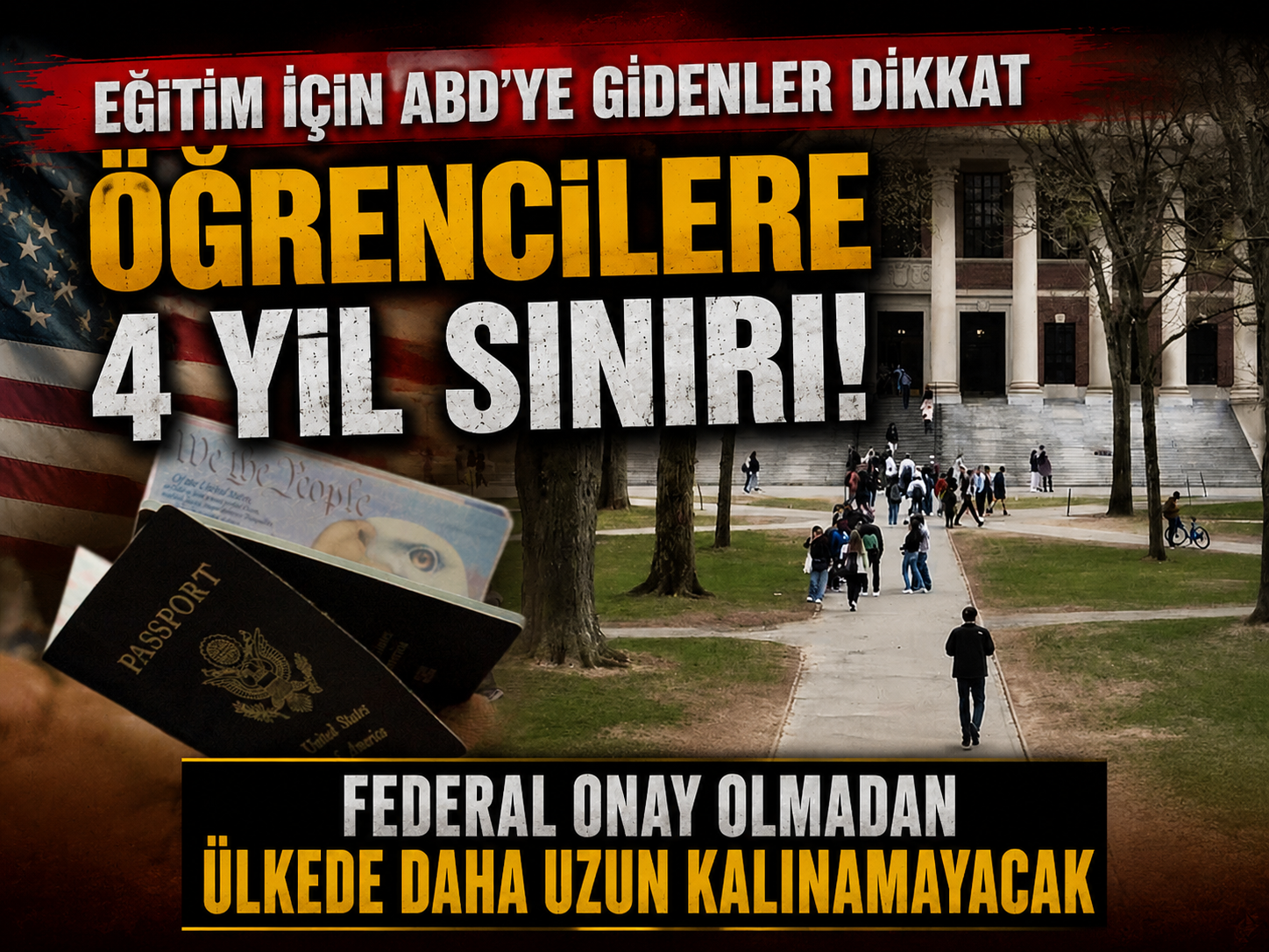 Amerika’da eğitim hayali kuranlara vize süresi engeli!