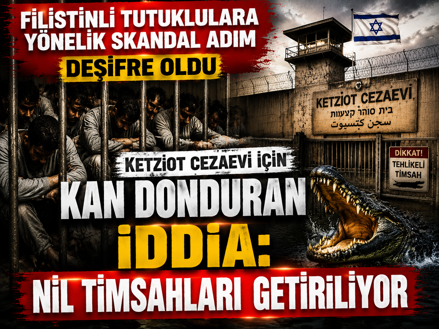 Ketziot Cezaevi için kan donduran iddia: Nil timsahları getiriliyor