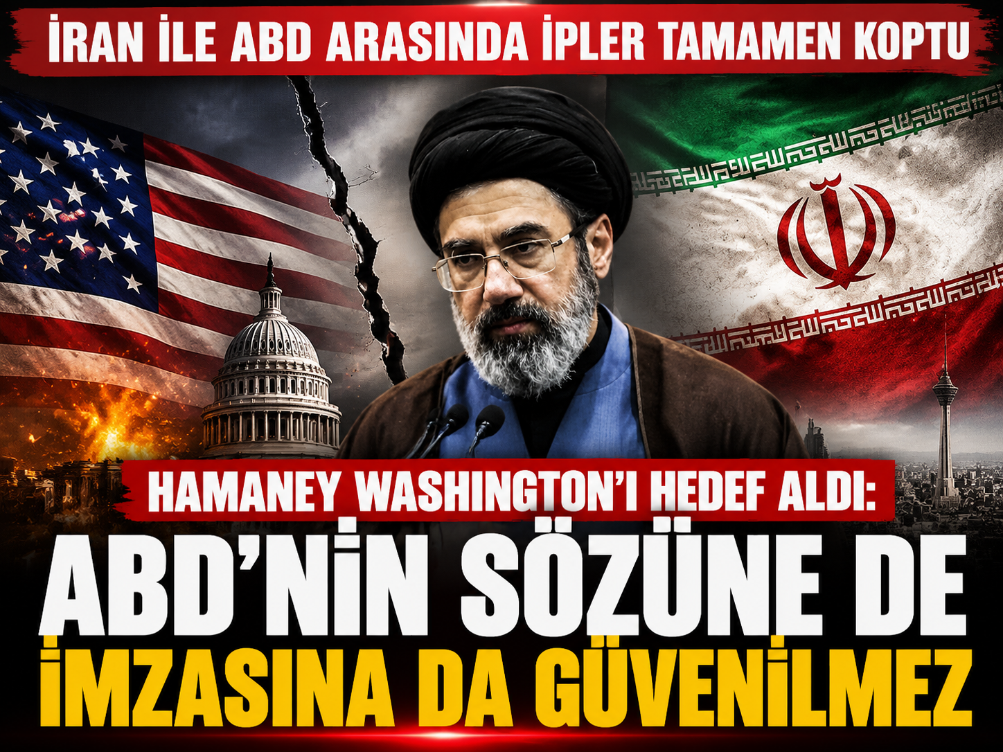 Hamaney Washington'ı hedef aldı: ABD'nin sözüne de imzasına da güvenilmez