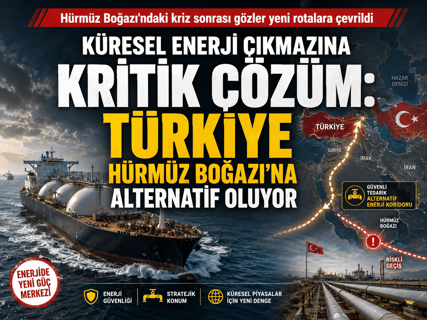 Küresel enerji çıkmazına kritik çözüm: Türkiye Hürmüz Boğazı'na alternatif oluyor