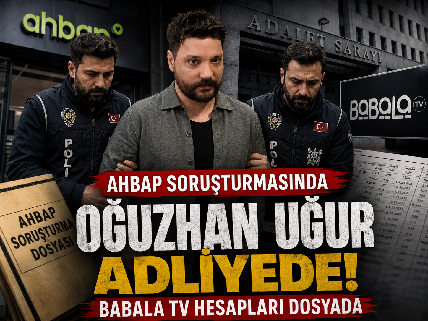 Ahbap soruşturmasında Oğuzhan Uğur adliyede: Finansal analiz raporu ve Babala TV hesapları dosyada