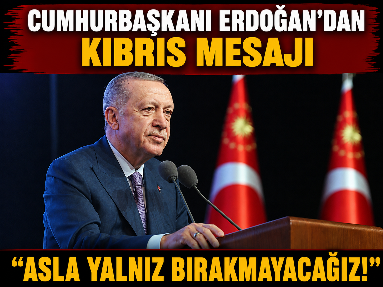 Cumhurbaşkanı Erdoğan: Kıbrıs Türk halkını asla yalnız bırakmayacağız