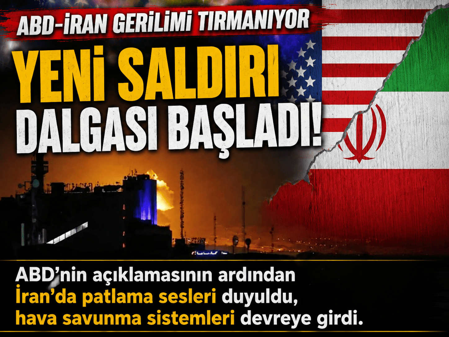 ABD’den yeni saldırı! İran’da sirenler ve patlama sesleri