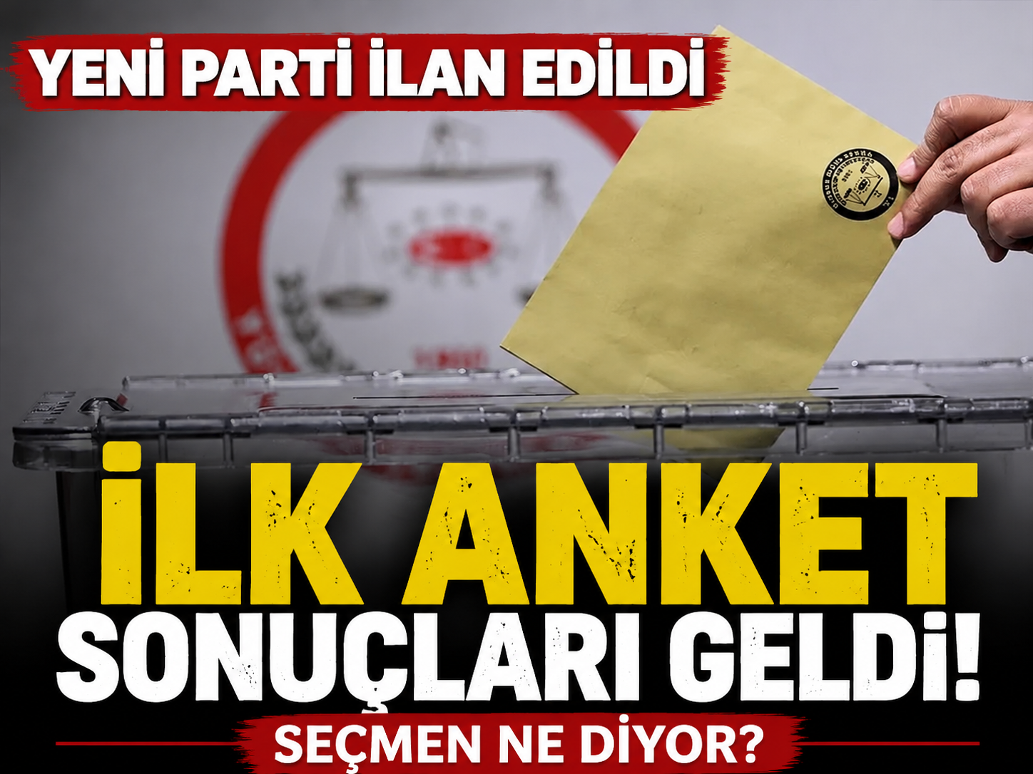 Yeni parti ilan edildi, ilk anket sonuçları geldi!